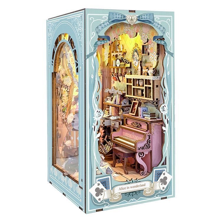 Alice’s Tea Party Diary Book Nook Kit – Miniature Fantasy Bookshelf Insert - taleblocks