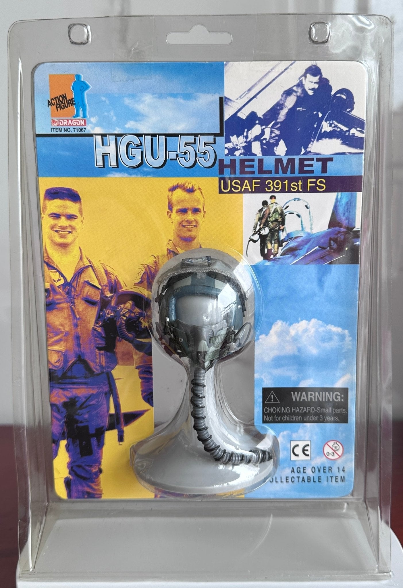 Casco piloto USAF HGU - 55 vintage Dragon Models – Helmet USAF 391st FS coleccionista militar - taleblocks