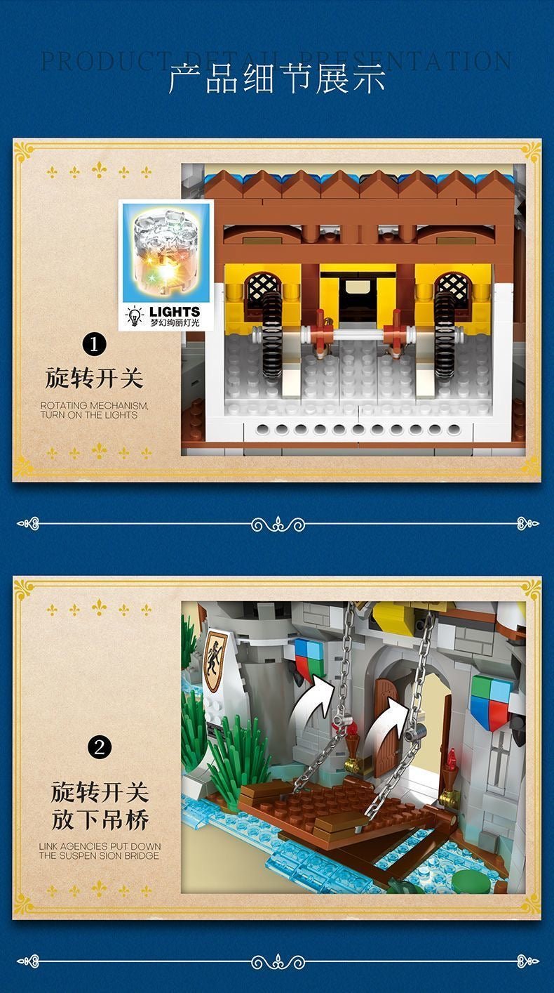 Castillo Golden Lion – Set Medieval Reobrix 2.722 piezas - taleblocks