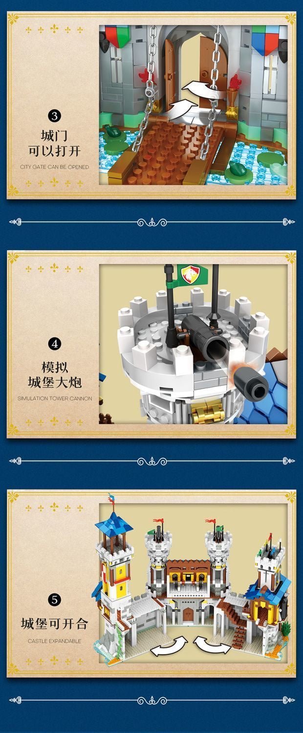 Castillo Golden Lion – Set Medieval Reobrix 2.722 piezas - taleblocks