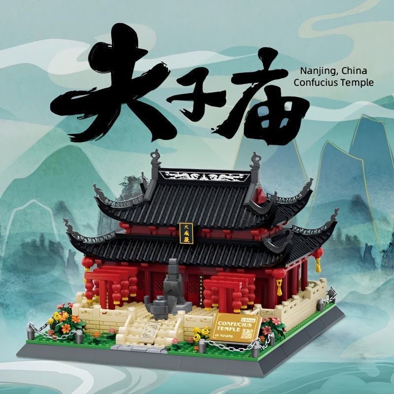 Confucius Temple – Templo Tradicional Chino de 966 Piezas | Set de Construcción Cultural para Adultos y Coleccionistas - taleblocks