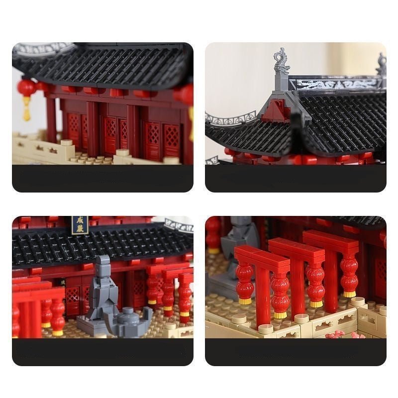 Confucius Temple – Templo Tradicional Chino de 966 Piezas | Set de Construcción Cultural para Adultos y Coleccionistas - taleblocks
