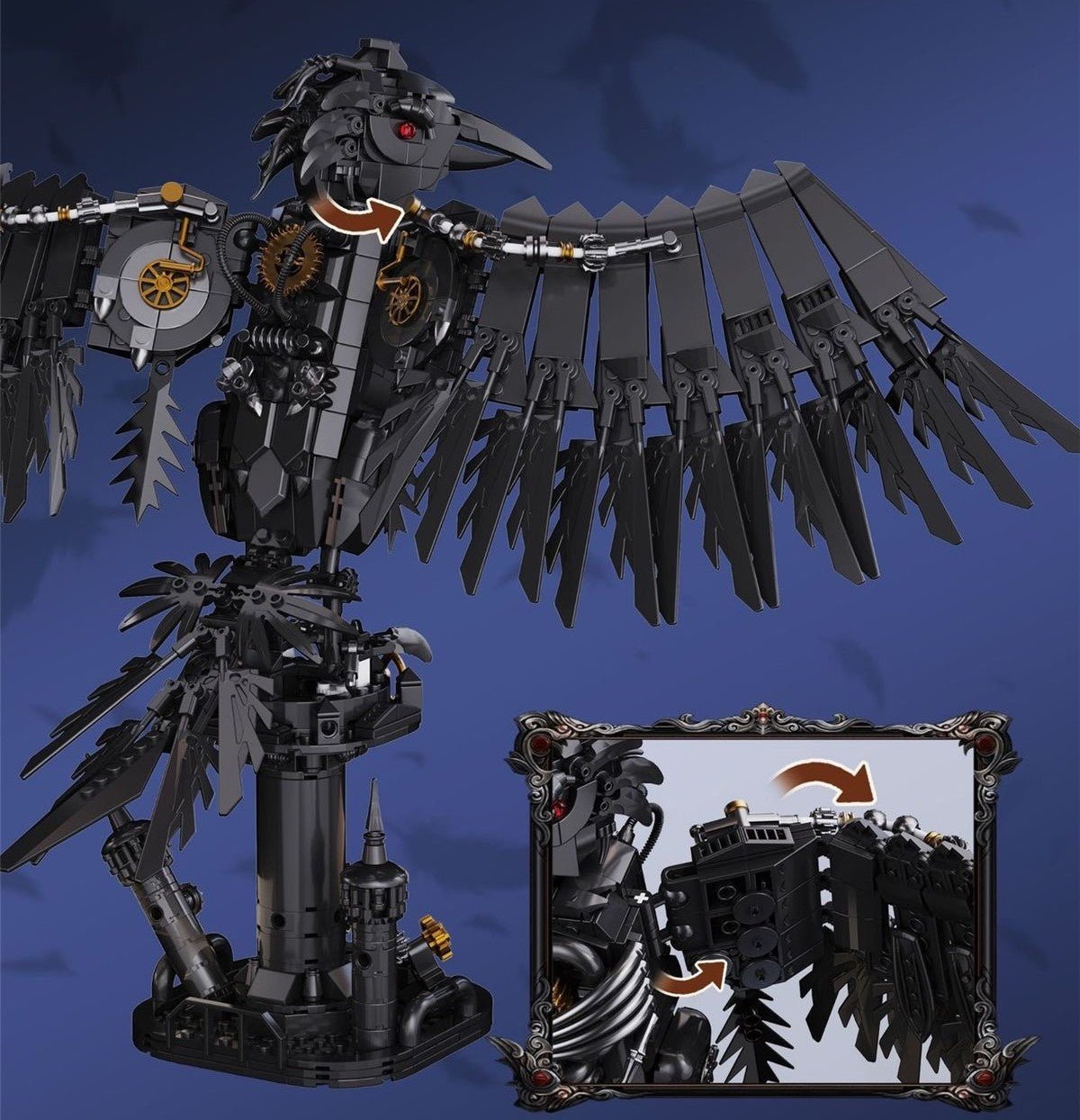 Cuervo Mecánico – Set DK 1.018 Piezas (Modelo 7063) - taleblocks