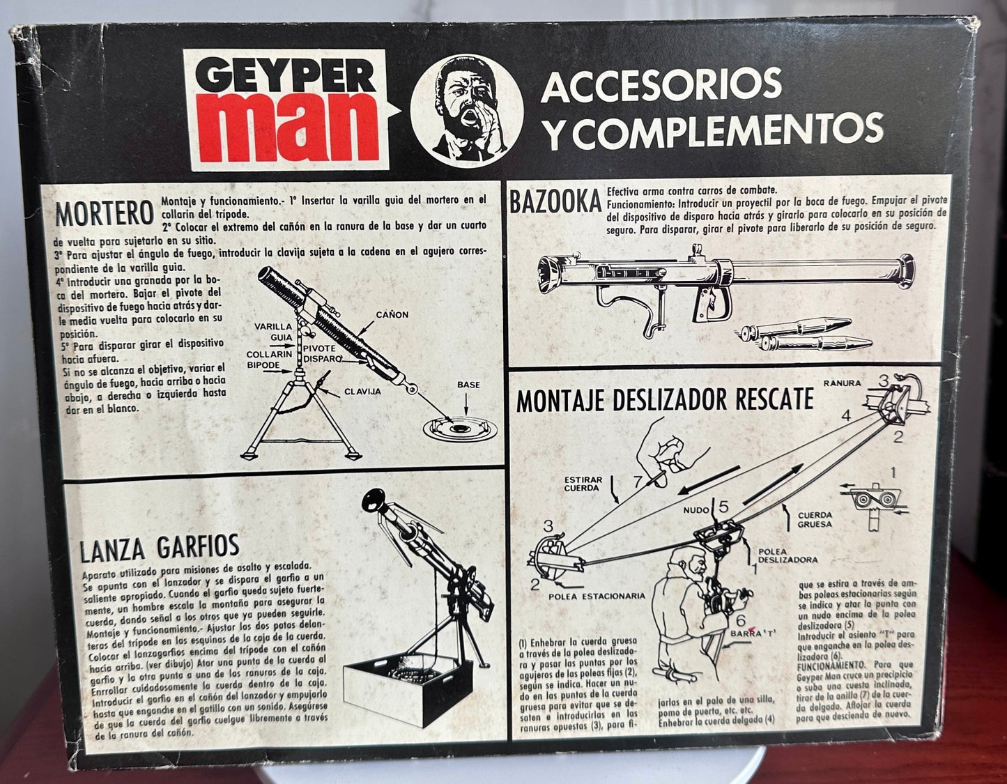 Geyperman Vintage Accesorios Armero Rifle Rack en Caja Original | Juguete Coleccionista Años 70 - taleblocks