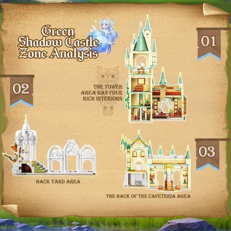 Green Shadow Castle – Castillo élfico con 1555 Piezas | Set de Construcción Arquitectónico para Adultos y Coleccionistas - taleblocks