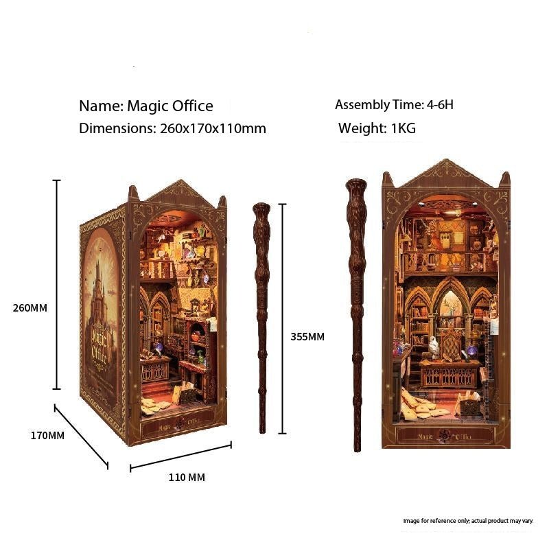 Magic Abode Book Nook Kit – Miniature Fantasy Library Bookshelf Insert - taleblocks