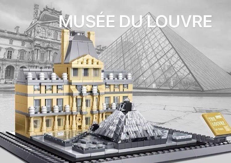 Museo del Louvre de París – Set de Bloques Arquitectónicos 821 Piezas (Modelo WANGE 4213) - taleblocks