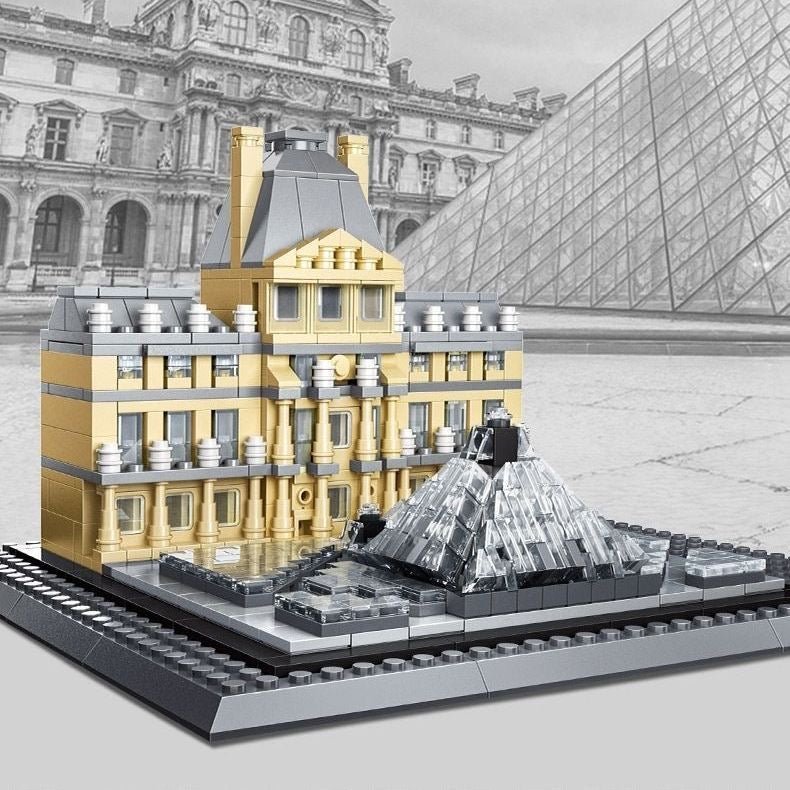 Museo del Louvre de París – Set de Bloques Arquitectónicos 821 Piezas (Modelo WANGE 4213) - taleblocks